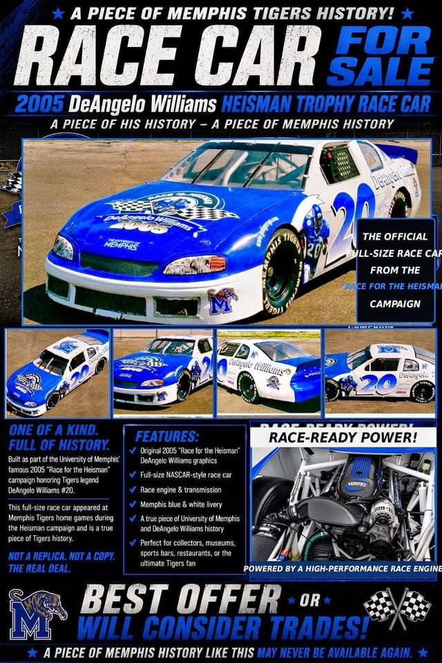 2005 DeAngelo Williams "Race for the Heisman" stock car